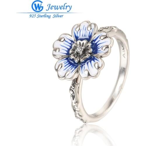 New European Style Authentic 925 Silver Flower Ring Jewelry Rings Wholesaler Jewelry Gw Jewelry RIPY089H20