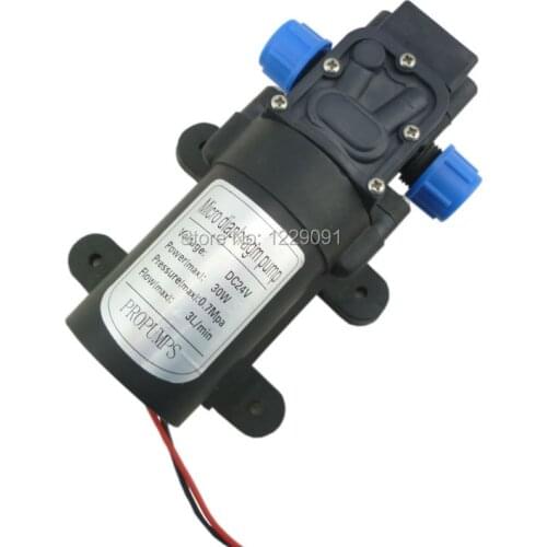 Return valve type 30W 3L/min High Pressure self priming diaphragm water pump 24v