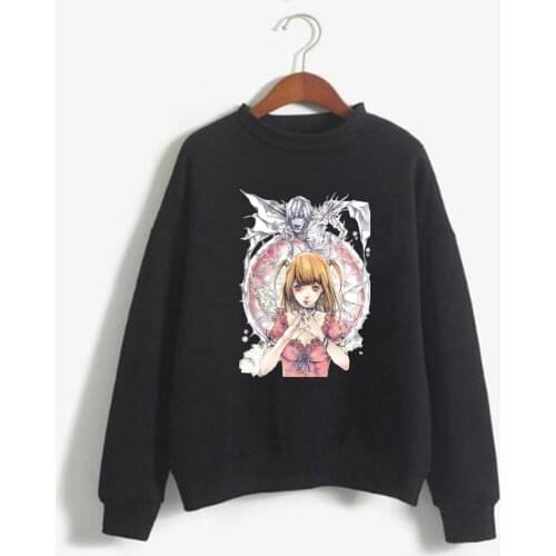 Japan Anime Death Note Print Pullovers Hoodie Loose Hip Hop Sweatshirt Punk Streetwear Harajuku Men Hoodie