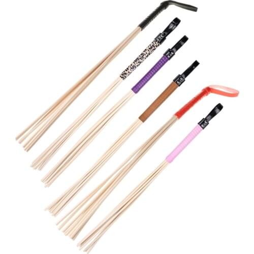 Rattan Whip Round Pointer 8 Root Flirting Spanking Tickler Couples Game Prop Tool Cosplay Adult Sex Toys