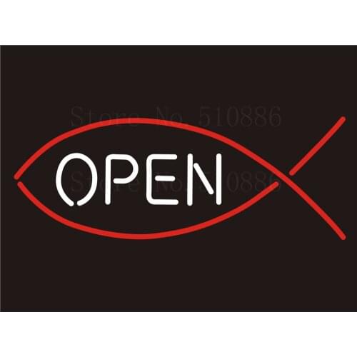 Custom NEON Sign Board Open Business GLlass Tube Beer Bar Club Pub Display Store Shop Light Signboard Signage Signs 17*14"