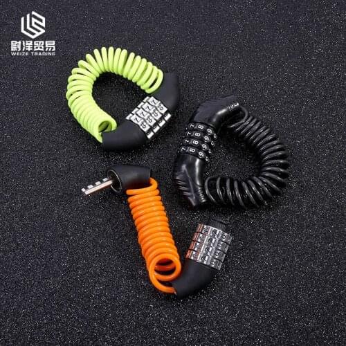 Anti-theft bike lock motorcycle helmet lock bicycle lock code lock 4 portable bicycle wire lock cable