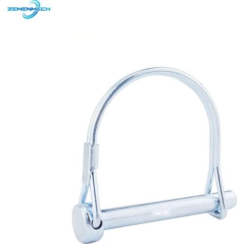 Spring Carbon Steel PTO Pin Round Arch Wire Shaft Locking Lock Pin Safety Coupler Retainer Farm Trailers Wagons Lawn Garden