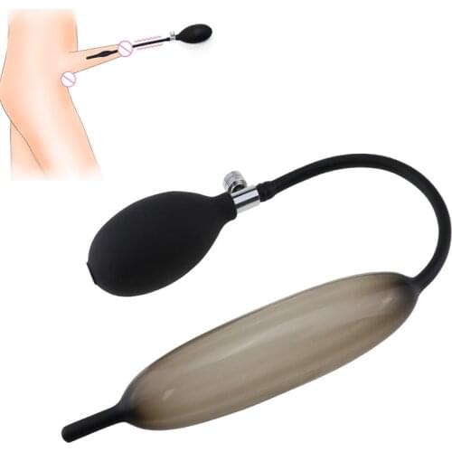 Silicone Inflatable Male Penis Plug Urethral Dilators Catheter Dilation Stimulator Penis Inserts Chastity Masturbation Sex Toy
