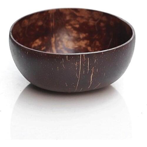 Internaul Natural Coconut Bowl Fruit Decoration Fruit Salad Noodle Bowl Wooden Rice Bowl Craft Decoration Creative