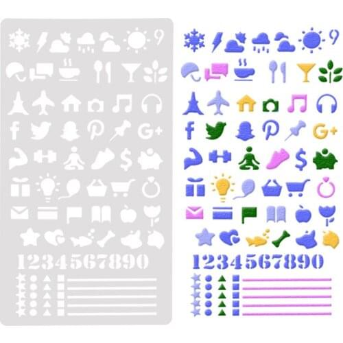 Weather Layering Stencils Drawing Color Spray stencil DIY Scrapbook photo album Decorative Embossing DIY Card Crafts