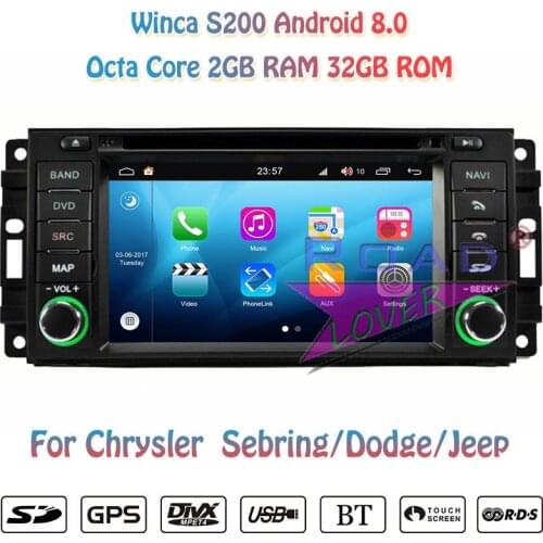 Winca S200 Android 8.0 Car DVD Player Multimedia Radio For Chrysler Sebring Dodge Jeep Stereo GPS Navigation Automagnitola 2 Din