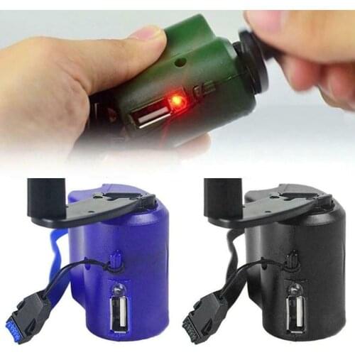SOONHUA Hand Crank Charger USB Cellphone Emergency Charger Hand-Winding Mobile Phone Chargers