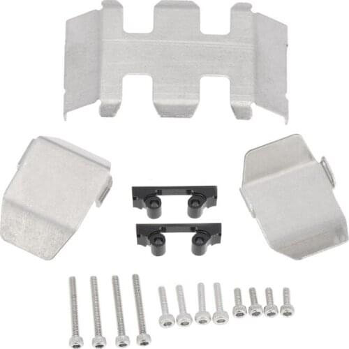 Chassis Guard Plate Protector for 1/24 Axial SCX24 90081 Front Rear Axle Guards Skid Plate Set for 1/24 Axial SCX24 AXI90081