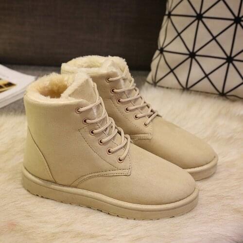 2021 Women Boots Winter Snow Boots Female Boots Duantong Warm Lace Flat with Women Shoes Tide Botas Mujer Hot Sale Women Boots