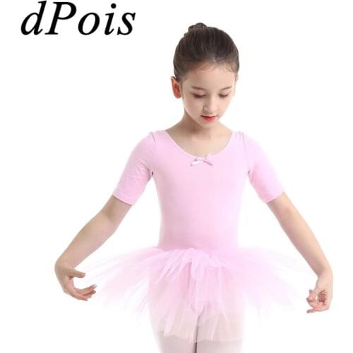 DPOIS Kids Girls Tulle Ballet Princess Dance Dress Gym Leotard for Girl Ballerina Dancing Costume Contemporary Lyrical Clothing