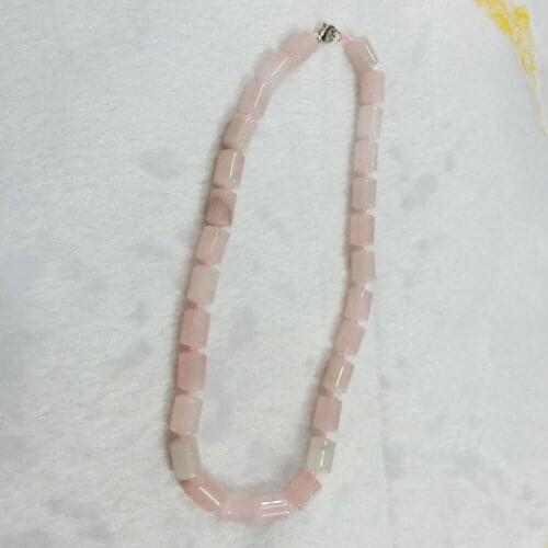 3pcs Bohemian Jewelry Natural Crystal Stone Rose Quartzs Anyolite Columns Stone Matching Necklaces Women Beaded Necklace Free