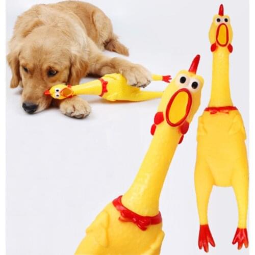 1pc Top Screaming Chicken Squeeze Sound Toy Pets Dog Toys Product Shrilling Decompression Tool Squeak Vent chicken