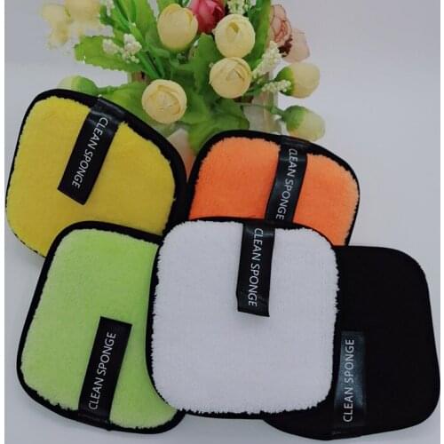 1Pc Square Shape Reusable Makeup Remover Pads Wipes Microfiber Make Up Removal Pad Sponge Cleaning Remover Tool