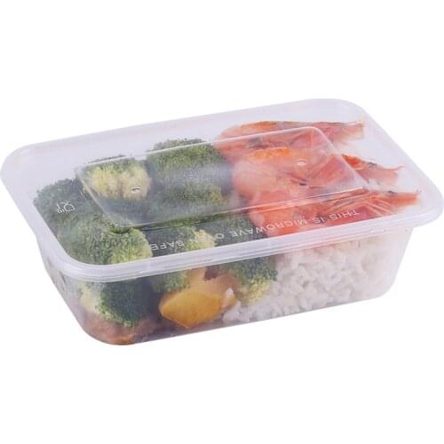 10pcs Bento Box Disposable Lunch Box Thickened PP Takeaway Packaging Box Fruit Box Biscuit Box Cake Box Microwave Heating
