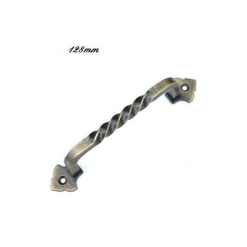 128mm Unfold Install furniture iron handle antique brass kitchen cabinet wardrobe door handle 5" bronze dresser cupboard pulls