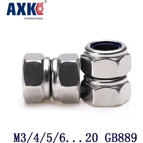2019 Real Sale Axk 304 Stainless Steel Nylon Insert Self-lock Nuts (nyloc) Hex Lock Nut Fine Thread A2-70 M3/4/5/6...20 Gb889