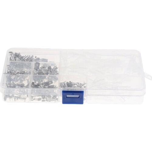 270 Pieces 2.8/4.8/6.3mm Male Female Spade Crimp Terminal Insulating Sleeves