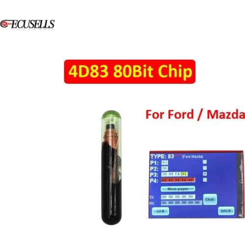 4D83 80Bit Glass Chip ( Glass Tube ) Blank Transpnder Car Key Chip ( Aftermarket ) for Ford / for Mazda