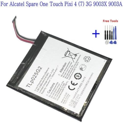 1x 2580mAh / 9.81Wh TLp025GC TLp025G2 Battery For Alcatel Spare One Touch Pixi 4 (7) 3G 9003X 9003A + Repair Tools kit