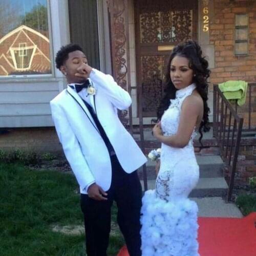 White Men Suits for Wedding 2019 Groom Wear Groomsmen Tuxedo 3 Pieces(Jacket+Pants+Vest) Slim Fit Bridegroom Suits Costume Homme