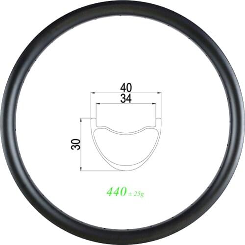 27.5er MTB AM ENDURO BOOST XC 40mm asymmetric carbon rim 30mm deep 650B 3K UD 12K matte glossy clincher tubeless 24H 28H 32H 36H