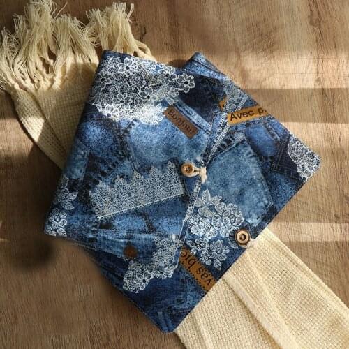 Unique Cowboy style snowflake pattern Spiral Notebook Blank line grid dots planner 6 Holes Ring Binder Handmade Stationery A5 A6