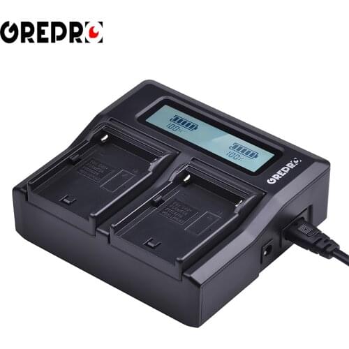 Rapid Dual Channel Battery Charger for SONY NP-F550 FM50 FM500H F970 F960 F770 F750 F570 FX1000E BC-V615,BC-V615A Batteries
