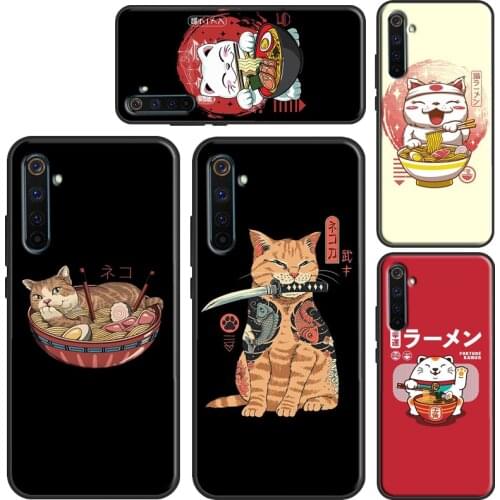 Neko Ramen Japan Cat Anime Case For OPPO Realme 8 Pro 6 7 Q3 Pro C3 C11 C15 C21 GT OnePlus 8 Pro 9 Pro 7T 8T 9R Cover