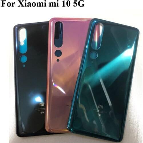 New Tested Back Rear Battery Door Back Cover Housing Case For Xiaomi mi 10 5G without Camera glass Xiao Mi 10 Mi10 5G Parts