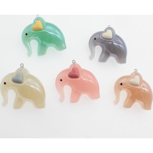 CHONGAI Multicorol Jelly DIY Craft Elephant Beads For Jewelry Making Baby Necklace Pendant Needlework Accessories decoration