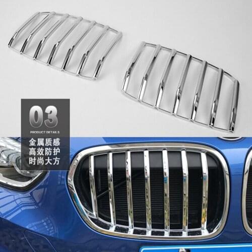 For BMW 1 Series 2017 2PCS/Set ABS Chrome Car Front Grill Grille Decorative Cover Trim Car Styling Accessories Quality Assurance