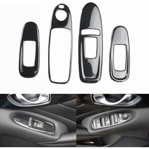 For Infiniti Q50 Q50L 2015-2019 Left Hand Drive Car Door Armrest Window Lift Switch Panel Frame Styling Auto Moldings 4pcs/set