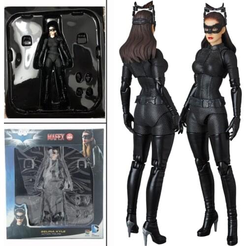 Mafex Catwomen Action Figure Selina Kyle No.009 The Dark Knight Rises Model Toy Gift