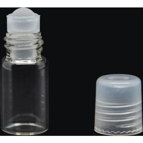 2Ml (100 Pieces Per Box) Amber Essential Oil Perfume Bottle With Glass Roller And Plastic Cap