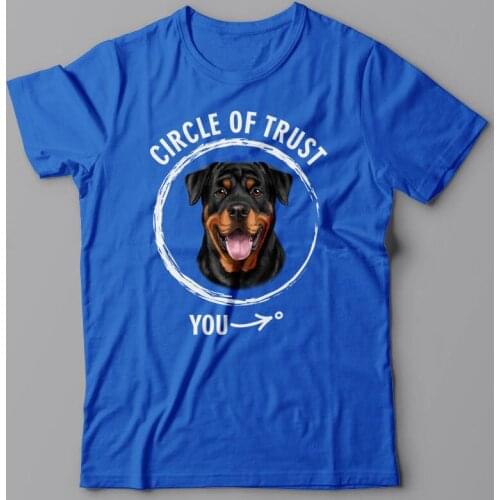 Good Quality Men O-Neck Casual Print Tshirt Cool T-Shirt Circle Of Trust - Rotweiller - Gift For Dog Lover cheap Tees
