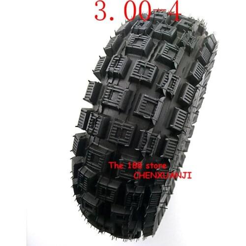 Good quality 3.00-4 tire tyre 3.00-4 (10"x3", 260x85) Knobby Scooter, ATV and Go Kart Tire and Tube Set