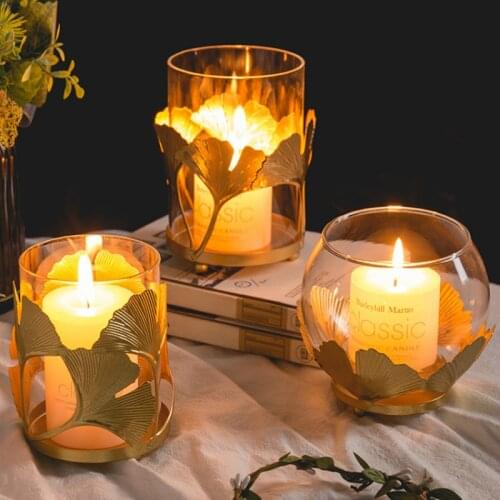 Crystal Mini Candle Holder Nordic Tealight Glass Gold Wedding Candle Holder Romantic Party Portavelas Decoration Home BS60CH