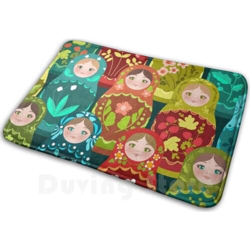 Matryoshka Doll Pattern Soft Non-Slip Mat Rug Carpet Cushion Matryoshka Doll Nesting Doll Russia Russian Folk Art Folk
