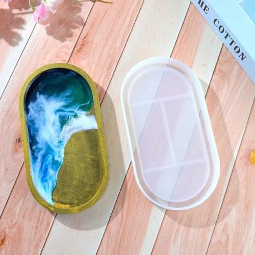 Oval Tray Mold Epoxy Mold Silicone Resin Mold Jewerly Plate Dish Casting Mold