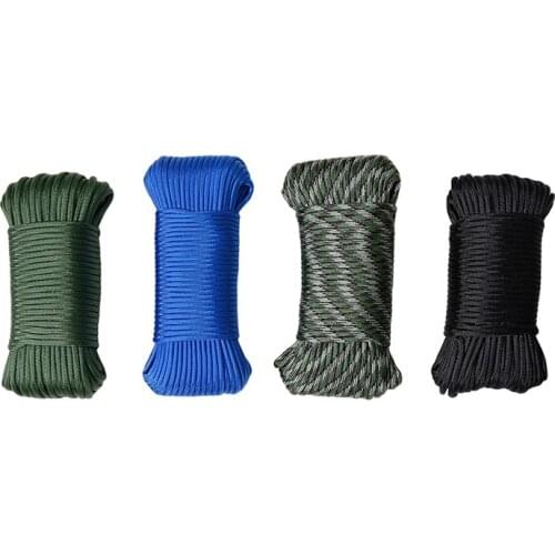 Parachute Cord Climbing Lanyard Tent Rope 9 Core Strand Knife Lanyard Outdoor Survival Bracelet For Hiking Camping