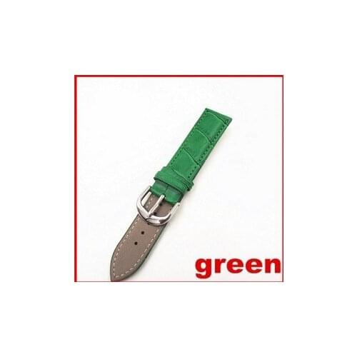 1PCS 18MM High quality genuine leather watch band wrist watch strap red ,blue,orange,green,purple,pink 6 color available-WBGL274