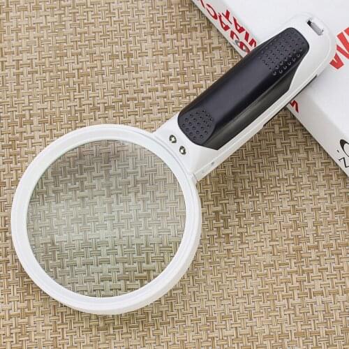 Handheld Magnifier Lens Elderly Reading Magnifying Glass Set W/ LED Lamp 2.5X 5X 16X Magnification LED Loupe Jewllery Loupes