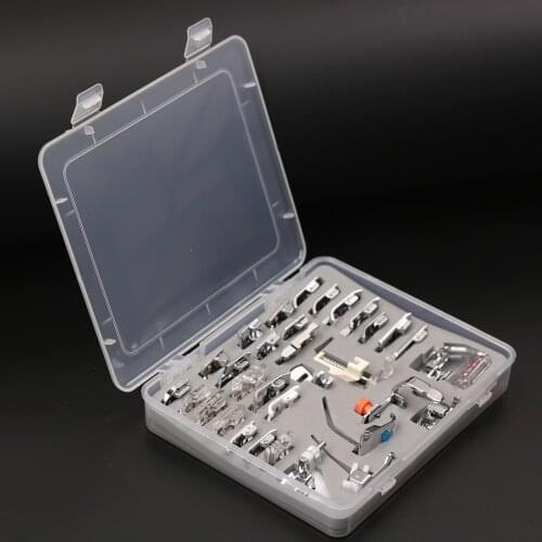 High quality 32pcs/Set Home Sewing Machine Presser Foot Feet Kit Set Sewing Stitch Darning Accessories