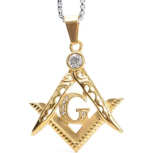 Jewelry pendants Personality punk ICONS masonic titanium steel necklaces