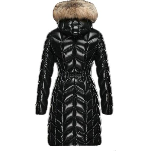 Women Winter 90% White Duck Down Jackets 2020 European Long Hood Coats Female Thickening Parka Large Raccoon Fur coat LX2315