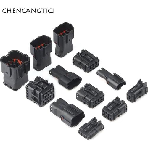 1 set 1 2 3 4 6 8 12 14 16 pin connector MG640280-5 MG610278-5 SWP Style Waterproof adapter automotive plug for Xenon lights