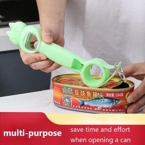 1pcs Four-in-one Bottle Opener Beverage Cans Screw Cap Screw Cap Beer Opener Can Opener Easy To Open Kitchen Tools