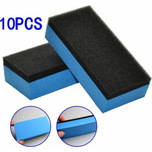 10pcs 7.5*5cm EVA Car Ceramic Coating Sponge Glass Nano Wax Coat Applicator Polishing Pads Auto Accessories Durable Pads Sponges