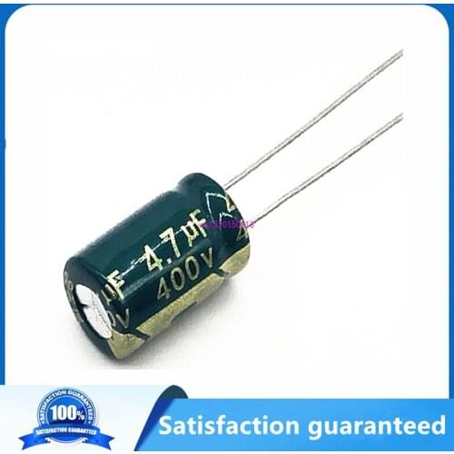 10pcs/lot 400v 4.7UF high frequency low impedance 400V 4.7UF aluminum electrolytic capacitor size 8*12 S22 20